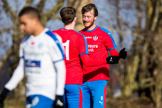 Helsingborgs Rasmus Jönsson jublar efter 1-0