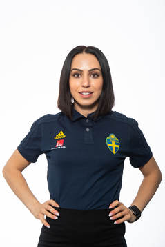 Sevana Ghadimi, CSR manager at the Swedish Football Federation, poses for a portrait