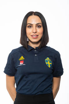 Sevana Ghadimi, CSR manager at the Swedish Football Federation, poses for a portrait