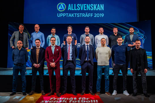 Hans Eklund, tränare Falkenberg, Joel Cedergren, tränare