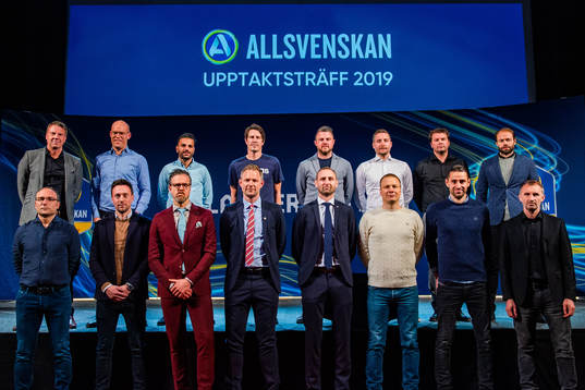 Hans Eklund, tränare Falkenberg, Joel Cedergren, tränare