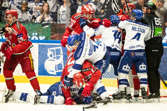 Leksands Marcus Karlberg   och Lucas Nordsäter och Oskar