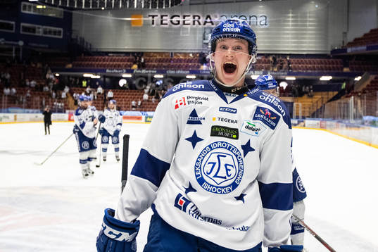 Leksands Lucas Nordsäter jublar