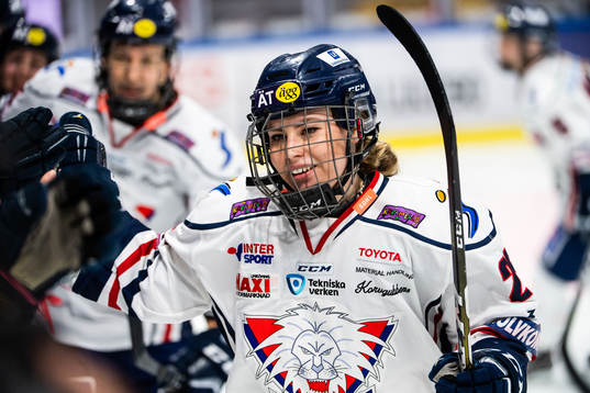 Linköpings Moa Wernblom jublar