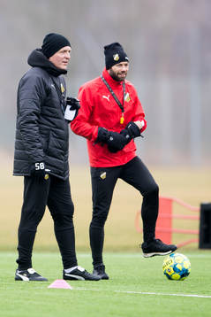 Assisterande tränare Teddy Olausson och tränare Andreas