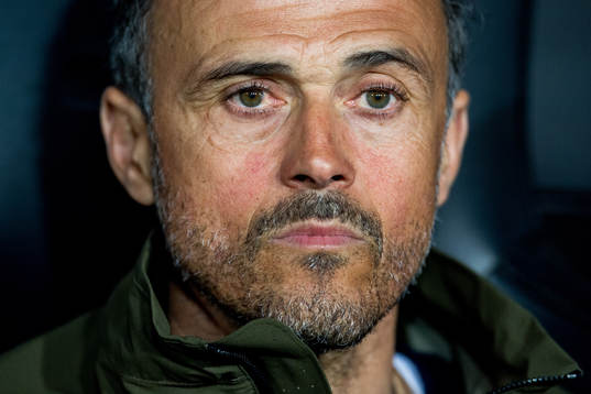 Luis Enrique, head coach of Spain, ahead of the UEFA Euro Qualifier football match between Spain and Norway on March 23, 2019 in Valencia.