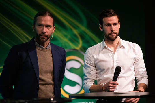 Frejs tränare Lukas Syberyjski och Daniel Sliper