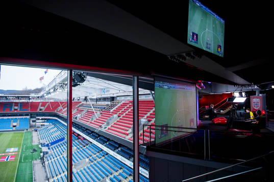 General view of Ullevaal Stadium and David Eidhammer of