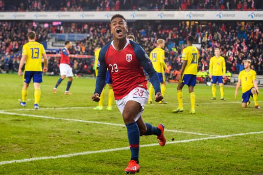 Ola Kamara of Norway celebrates after his 3-3 goal