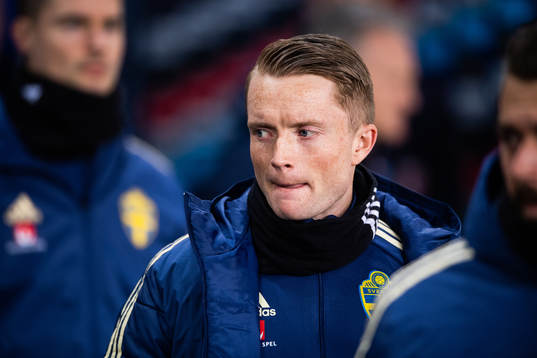 Sam Larsson of Sweden ahead of the UEFA Euro qualifier football match between Norway and Sweden on March 26, 2019 in Oslo.