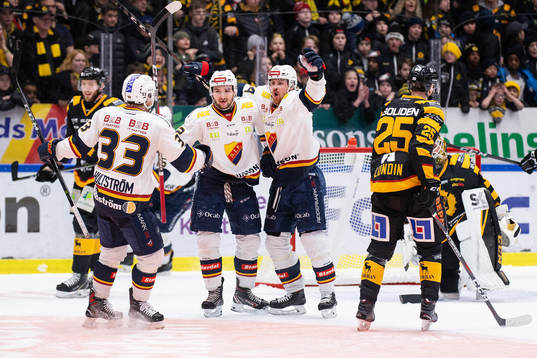 Djurgårdens Linus Hultström, Emil Bemström och Daniel