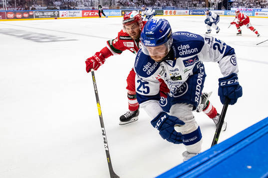 Leksands Linus Persson och Moras Matt Bailey