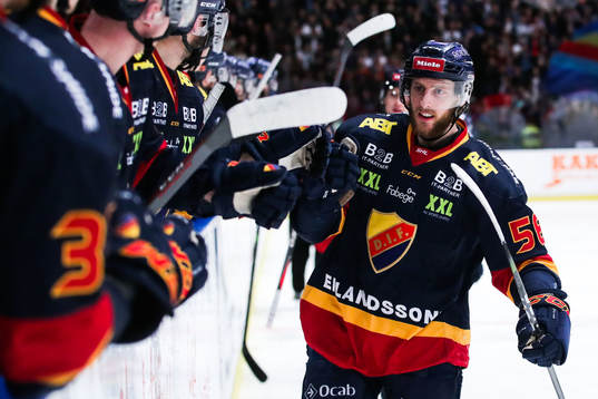 Djurgårdens Robin Norell jublar