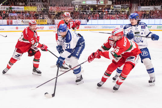 Moras Adam Massuhr och Oskar Svanlund och Leksands Mattias