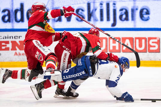 Moras Viktor Amnér och Michael Haga och Leksands David