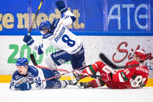 Leksands Lukas Enqvist och Filip Johansson och Moras