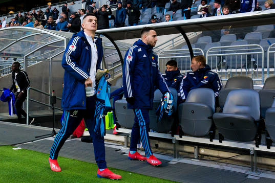 Djurgårdens Haris Radetinac med Dzenis Kozica