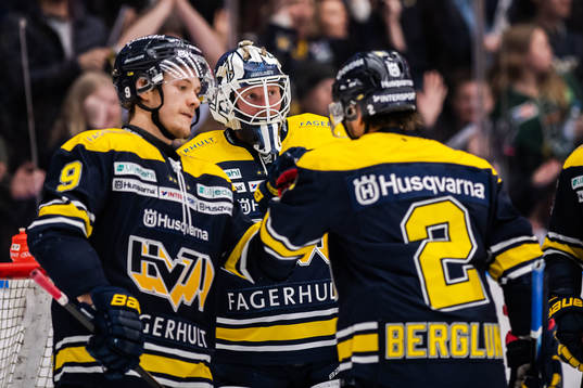 s Didrik Strömberg, Kristofer Berglund och målvakt Jonas