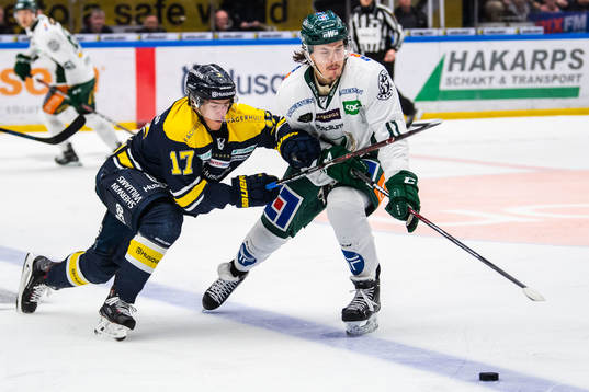 s Isac Brännström och Färjestads Joakim Nygård