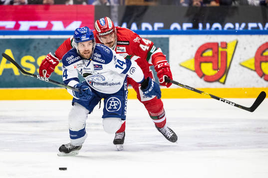 Leksands Oskar Lang och Moras Matej Stransky