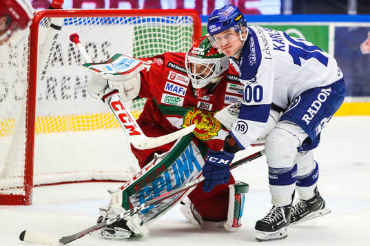 Moras målvakt Christian Engstrand och Leksands Martin