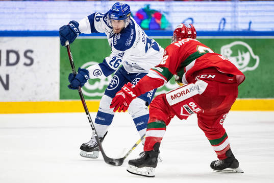 Leksands Kevin Schulze och Moras Matt Bailey