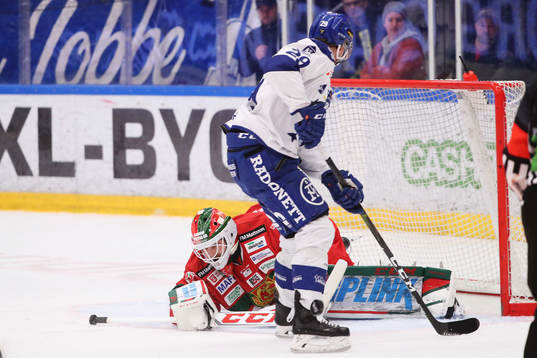 Moras målvakt Christian Engstrand och Leksands David