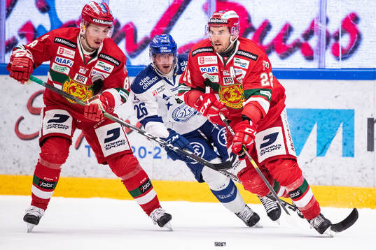 Moras Robin Johansson och Matt Bailey och Leksands Kevin