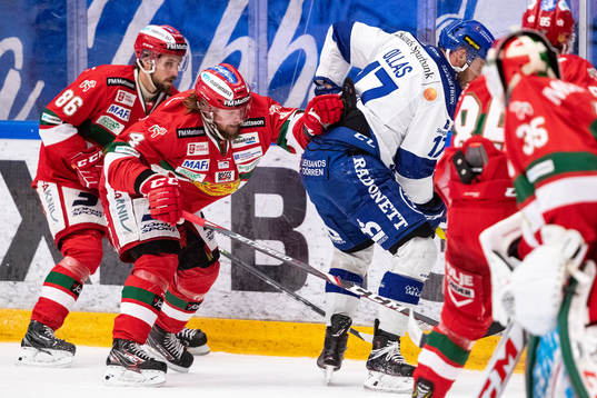 Moras Viktor Amnér och Mathias Bromé och Leksands Jesper