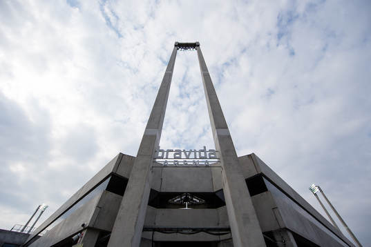 Bravida Arena exteriört innan fotbollsmatchen i allsvenskan mellan Häcken och Helsingborg den 6 april 2019 i Göteborg.