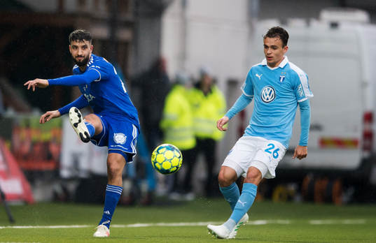Sundsvalls Omar Eddahri och Malmö FFs Andreas Vindheim