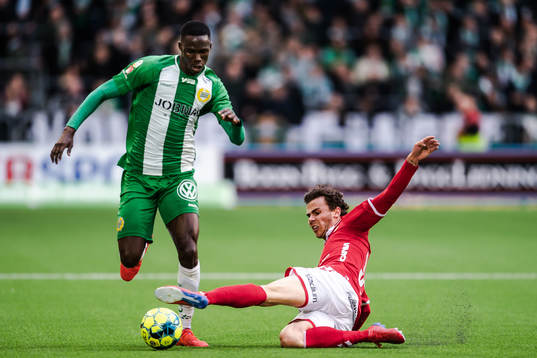 Hammarbys Kossounou Odilon och Kalmars Herman Hallberg