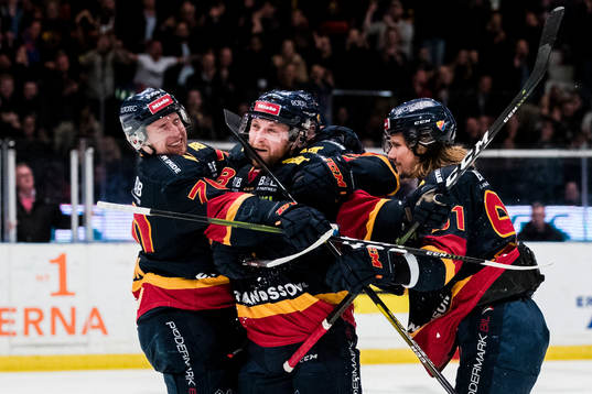 Djurgårdens Marcus Davidsson, Linus Hultström och Axel