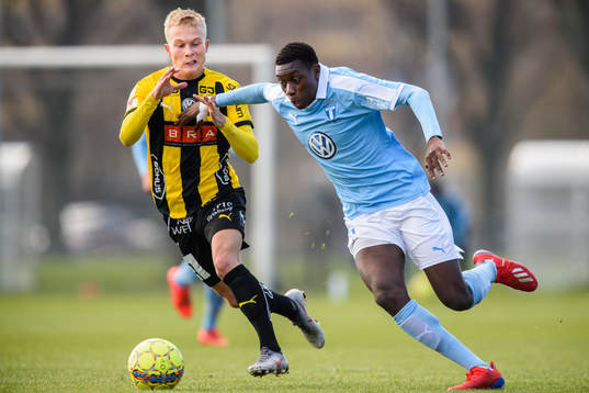 Häckens Marcus Bärkroth och Malmö FFs Yahya Kalley