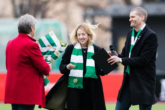 Arbetsmarknadsminister Ylva Johansson och Hammarby