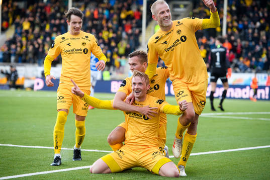 Geir André Herrem of Bodø/Glimt celebrates after his 3-0 goal