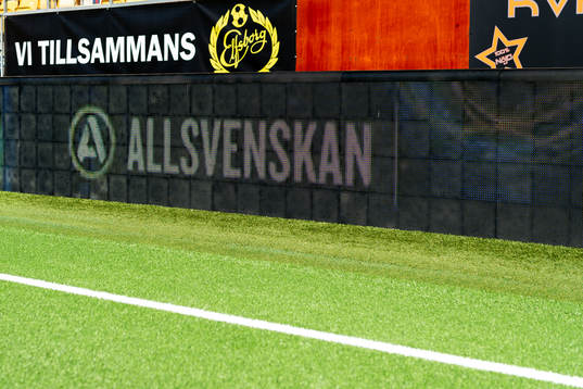 Allsvenskans logga på LED skärm