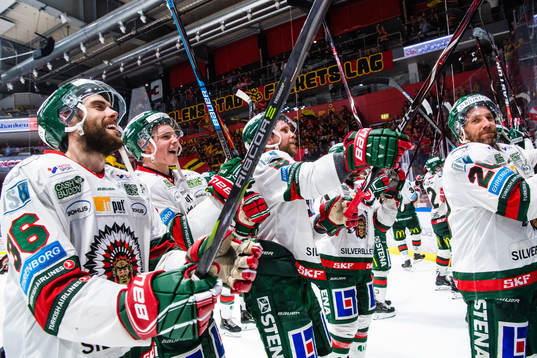 Frölundas Brandon Gormley, Gustav Lindström, Viktor Ekbom