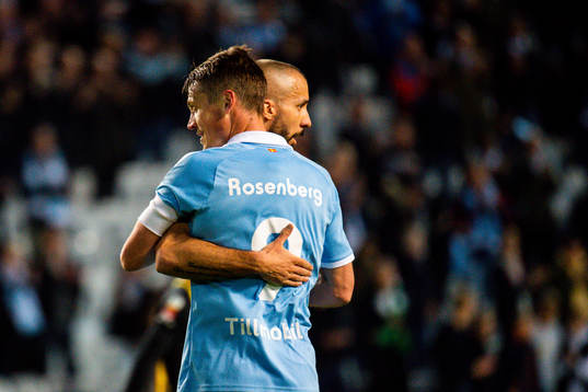 Malmö FFs Markus Rosenberg kramar om Guillermo Molins