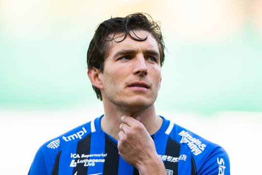 Sirius Ian Sirelius innan fotbollsmatchen i Allsvenskan