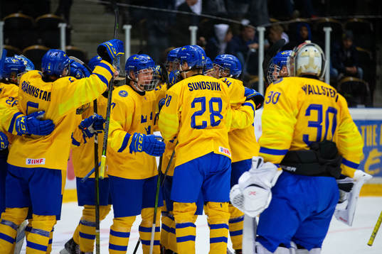 Alex Brännstam, Albin Sundsvik and goalkeeper Jesper