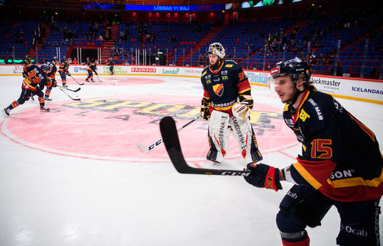 Djurgårdens målvakt Adam Reideborn och Jakob Lilja
