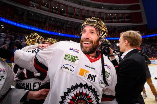 Frölundas Joel Lundqvist jublar