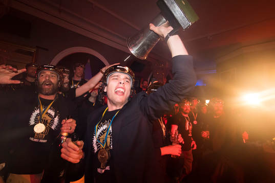 Frölundas Joel Lundqvist och målvakt målvakt Johan