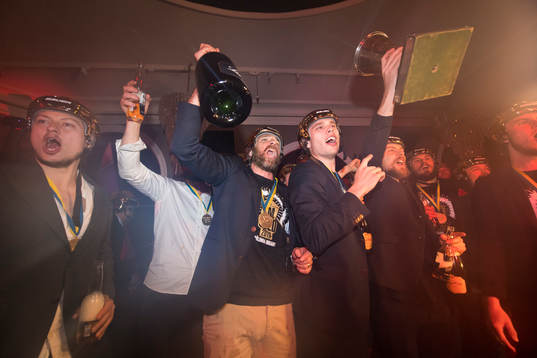 Frölundas Rhett Rakshani, Joel Lundqvist, målvakt Johan