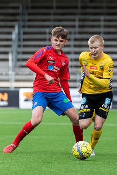 Elfsborgs Kevin Liimatainen och Helsingborgs Lucas Larsen