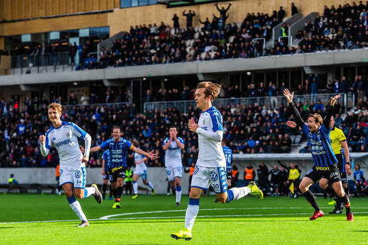 IFK Göteborgs Patrik Karlsson Lagemyr jublar