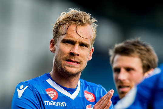 Pontus Engblom of Sandefjord celebrates