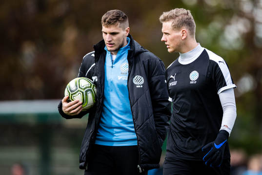   Råås målvakt Hugo Jacobsson och målvakt Marcus Werner Rupprecht