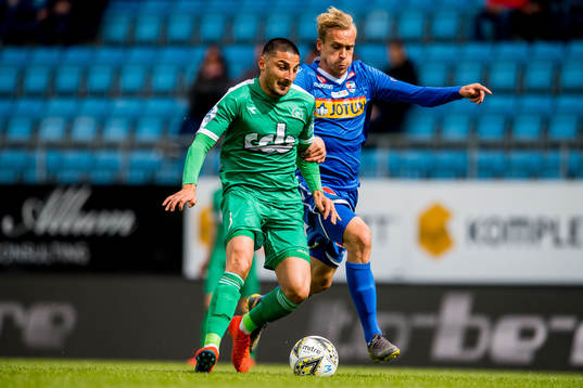 Daniel Arrocha of Nest-Sotra and Pontus Engblom of Sandefjord